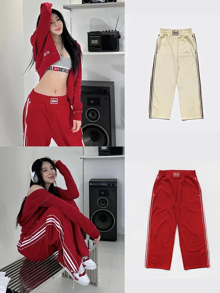 American Sle Straight Leg Elastic Waist Sports Pants Women's Casual Loose Long Trousers Wide Leg Pants Street Sle
American Sle Straight Leg Elastic Waist Sports Pants Women's Casual Loose Long Trousers Wide Leg Pants Street Sle