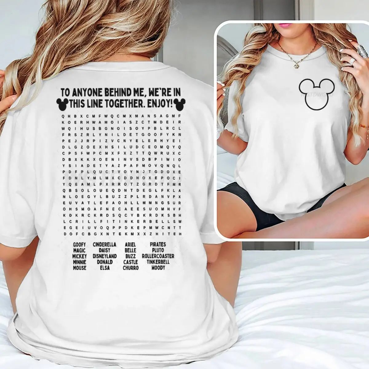 Funny Interactive Family Matching T-shirts Women's Men's Clothing Waiting in Line Puzzle Print T-shirt Classic Summer Clothes
Funny Interactive Family Matching T-shirts Women's Men's Clothing Waiting in Line Puzzle Print T-shirt Classic Summer Clothes