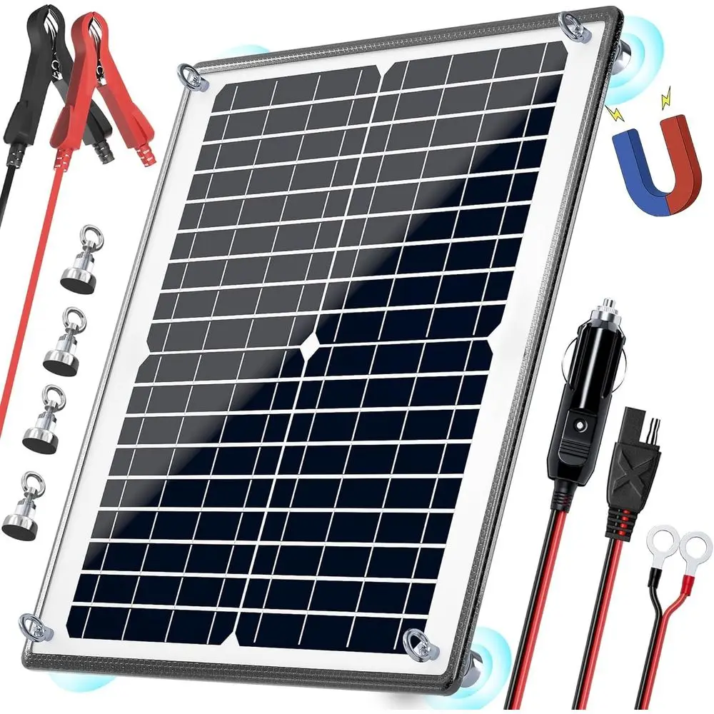 12V 20W Magnetic MPPT Charge Controller with Waterproof Battery Maintainer for Car, Boat, RV, Motorcycle, and Marine Use
12V 20W Magnetic MPPT Charge Controller with Waterproof Battery Maintainer for Car, Boat, RV, Motorcycle, and Marine Use