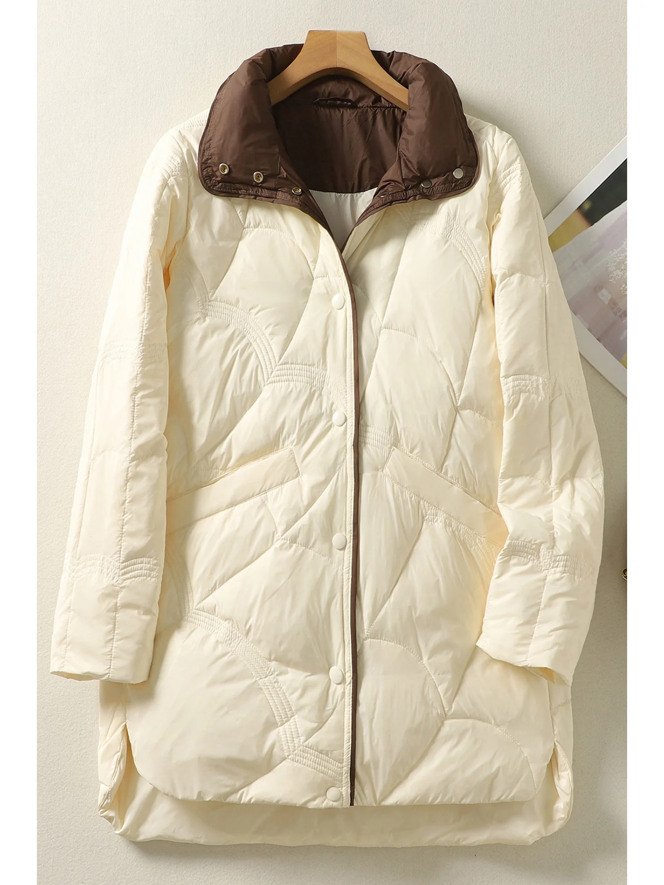 Warmth Lightweight down Jaet Women's Mid-Length Cotton Padded Coat Sli Commute Loose Fit Long Sve Stand Collar
Warmth Lightweight down Jaet Women's Mid-Length Cotton Padded Coat Sli Commute Loose Fit Long Sve Stand Collar