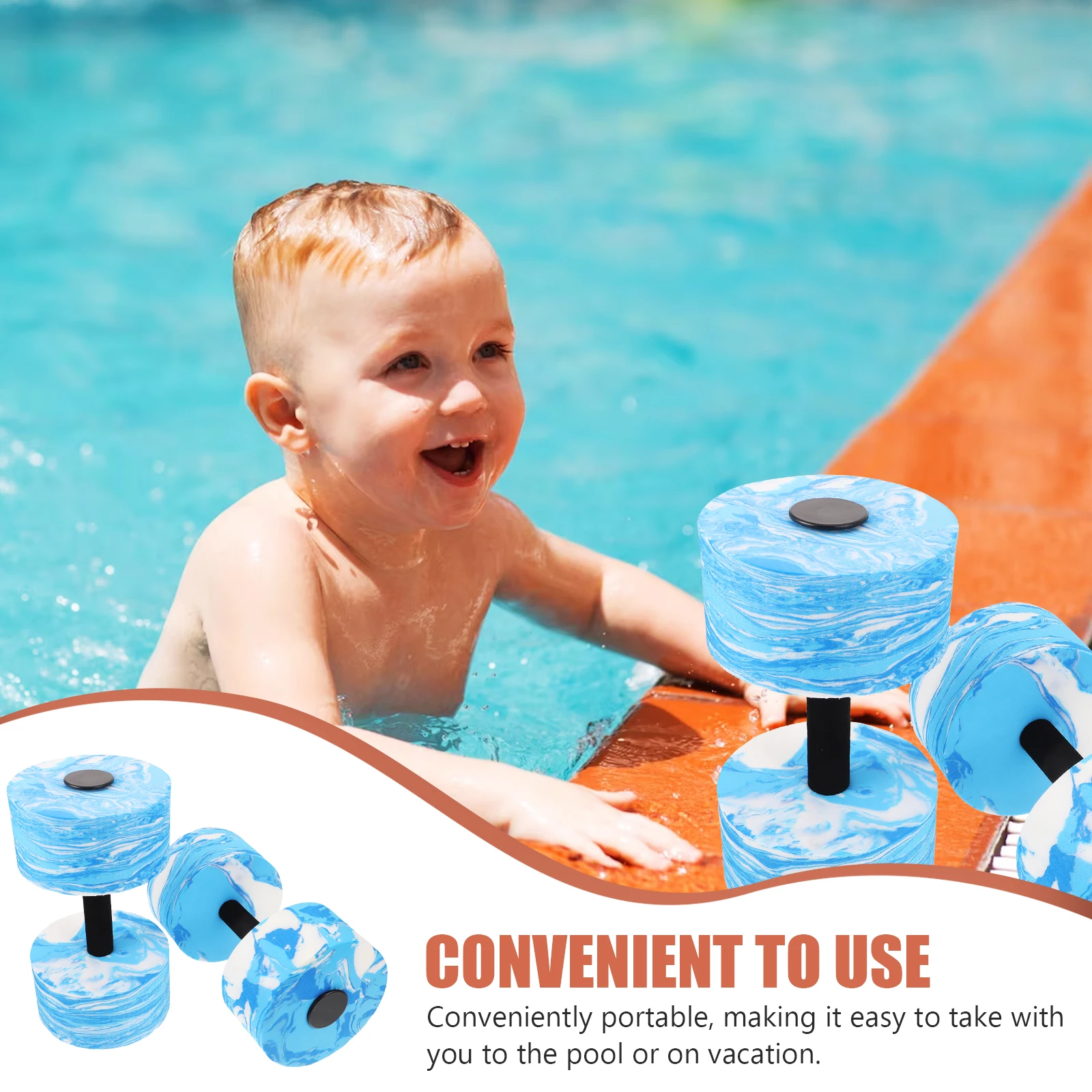 2Pcs Dumbbells EVA Blue White Weights for Pool Swimming Kids Underwater Fitness Accessories dumbbells water exercise 
2Pcs Dumbbells EVA Blue White Weights for Pool Swimming Kids Underwater Fitness Accessories dumbbells water exercise