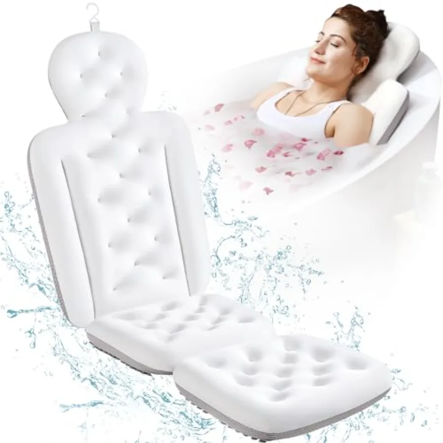 Full Body Bath Pillow for Bathtub, Thick Bathtub Cushion, Luury Tub Pillow for Bath for Headrest Neck and Back Support
Full Body Bath Pillow for Bathtub, Thick Bathtub Cushion, Luury Tub Pillow for Bath for Headrest Neck and Back Support