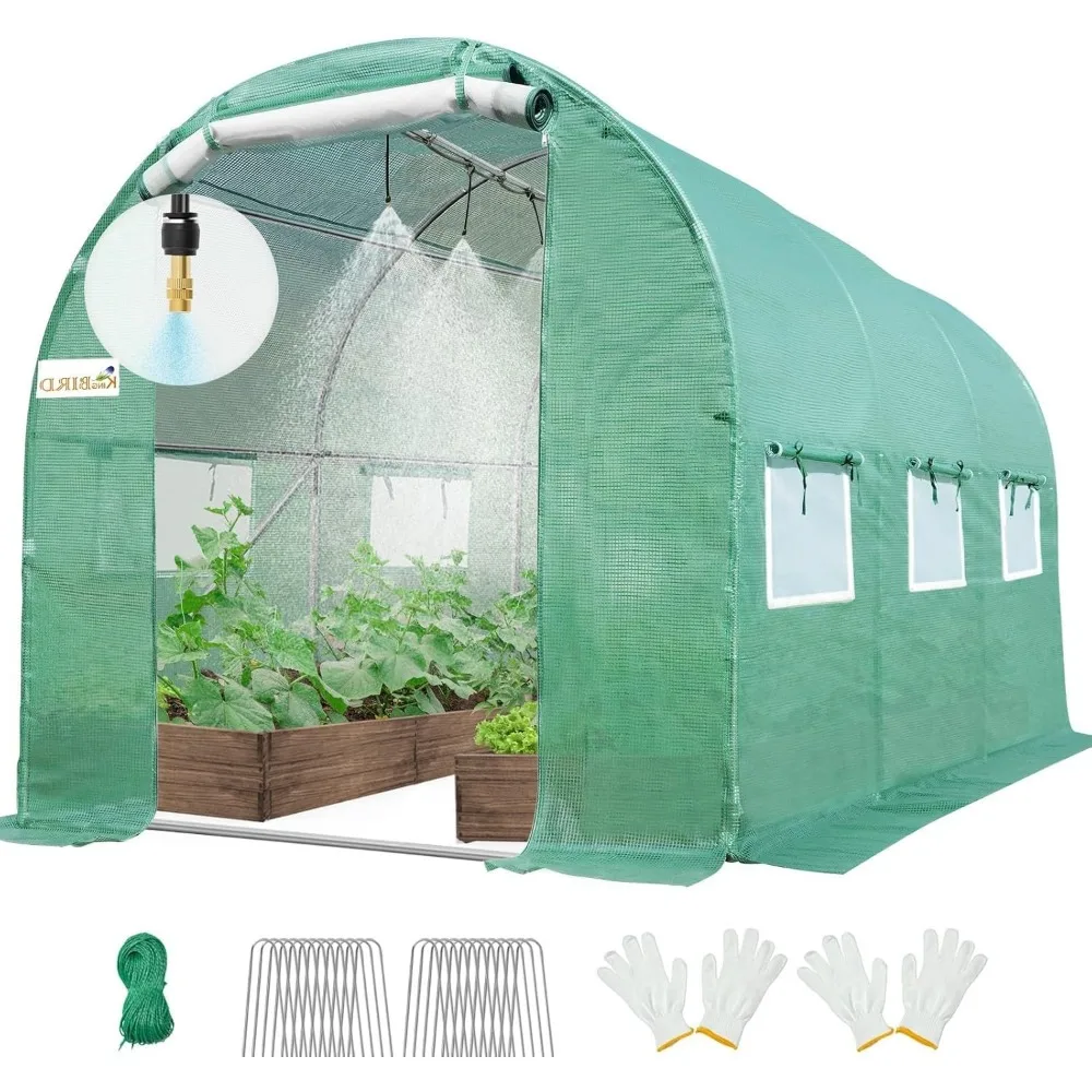 Premium 10x6.6x6.6FT Greenhouse for Outdoors, Large Walk-in Heavy Duty Galvanized Steel Frame, Mesh Door Screen Window Tunnel H
Premium 10x6.6x6.6FT Greenhouse for Outdoors, Large Walk-in Heavy Duty Galvanized Steel Frame, Mesh Door Screen Window Tunnel H