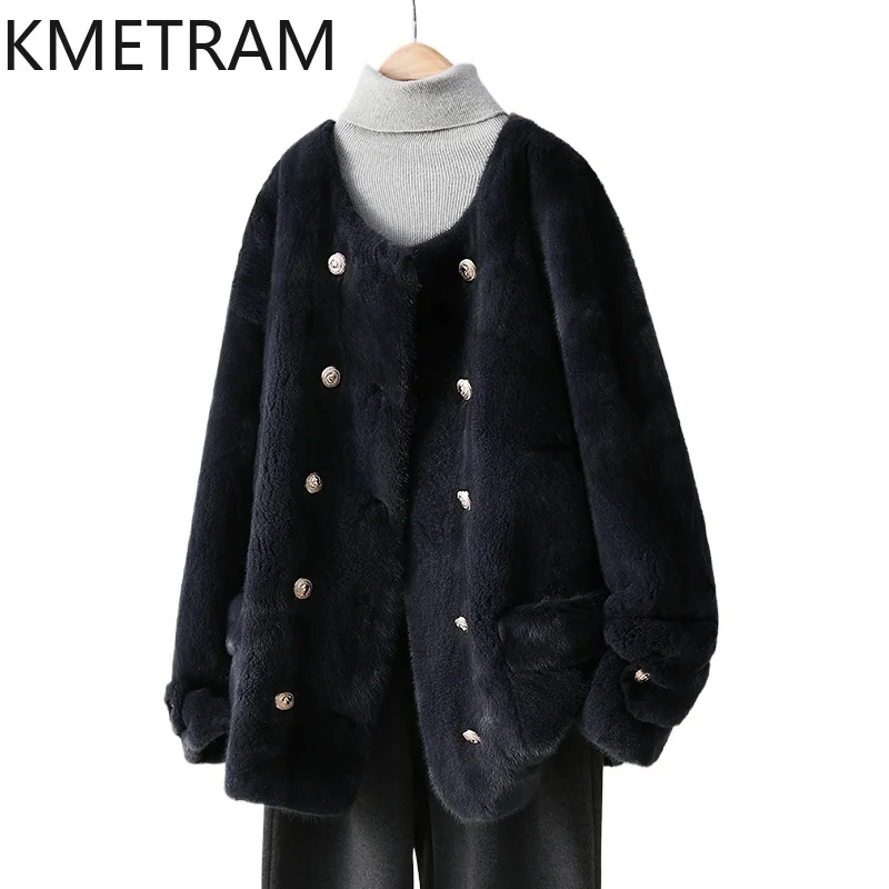 KMETRAM 100% Natural Whole Mink Fur Jacket Woman Dark Grey Short Real Fur Coat 2025 Winter Outerwears Women Clothing шуба
KMETRAM 100% Natural Whole Mink Fur Jacket Woman Dark Grey Short Real Fur Coat 2025 Winter Outerwears Women Clothing шуба