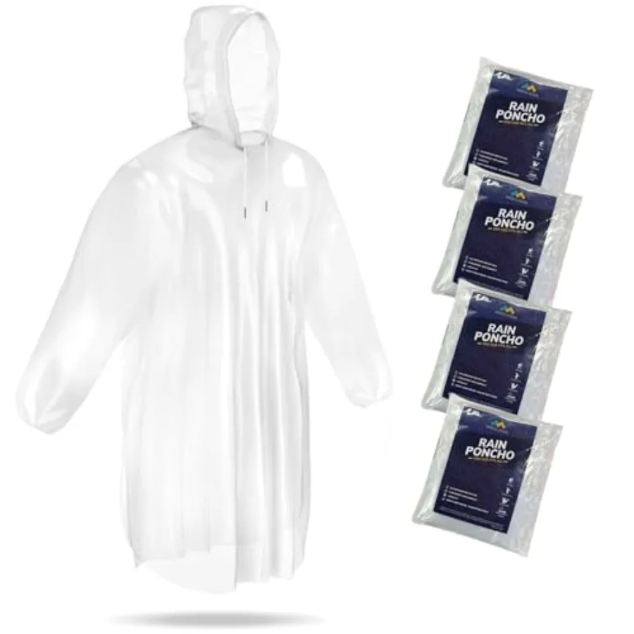 Mindful Design Rain Ponchos with Drawstring Hood Disposable Emergency Poncho for Adults
Mindful Design Rain Ponchos with Drawstring Hood Disposable Emergency Poncho for Adults