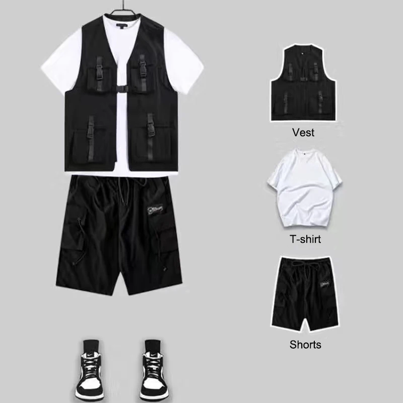 Одежда ARENS Techwear в готическом стиле мужская, жилет, шорты в стиле панк-рейва, уличная одежда в стиле хип-хоп, хиппи
Одежда ARENS Techwear в готическом стиле мужская, жилет, шорты в стиле панк-рейва, уличная одежда в стиле хип-хоп, хиппи