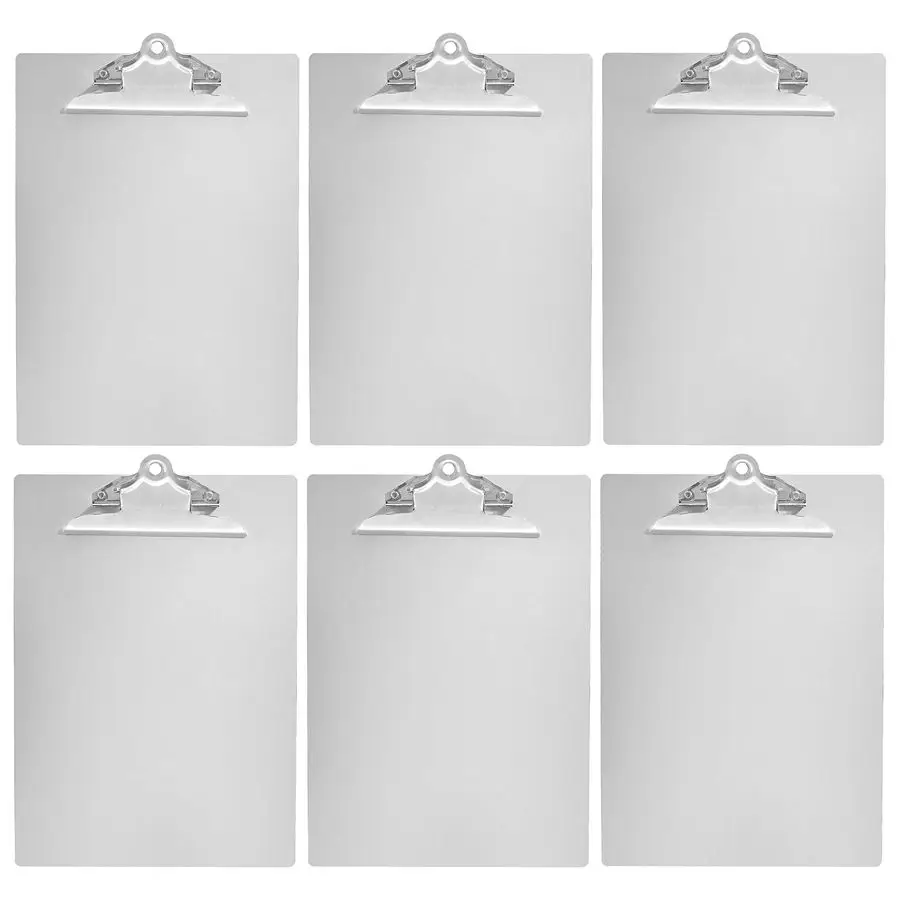 Aluminum Clipboard, Letter Size, Standard Clip, Office Supplies, Classroom Supplies, 6Pack, Silver
Aluminum Clipboard, Letter Size, Standard Clip, Office Supplies, Classroom Supplies, 6Pack, Silver