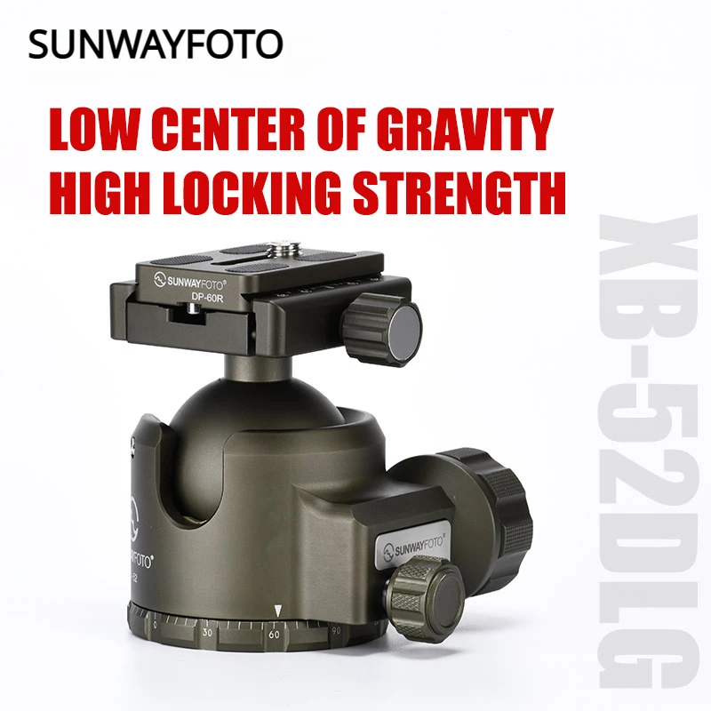 SUNWAYFOTO 52mm Ballhead Low Profile Camera Mount for Tripod with Arca-Swiss Quick Release Plate Army Green XB-52DLG
SUNWAYFOTO 52mm Ballhead Low Profile Camera Mount for Tripod with Arca-Swiss Quick Release Plate Army Green XB-52DLG