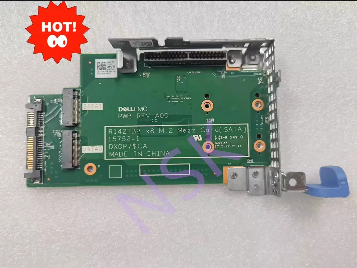 Оригинальный переходник YMTGM 0YMTGM для Dell SAS на M.2 SATA x8, переходник, мезониновая карта для C6420 100%, тест ОК
Оригинальный переходник YMTGM 0YMTGM для Dell SAS на M.2 SATA x8, переходник, мезониновая карта для C6420 100%, тест ОК