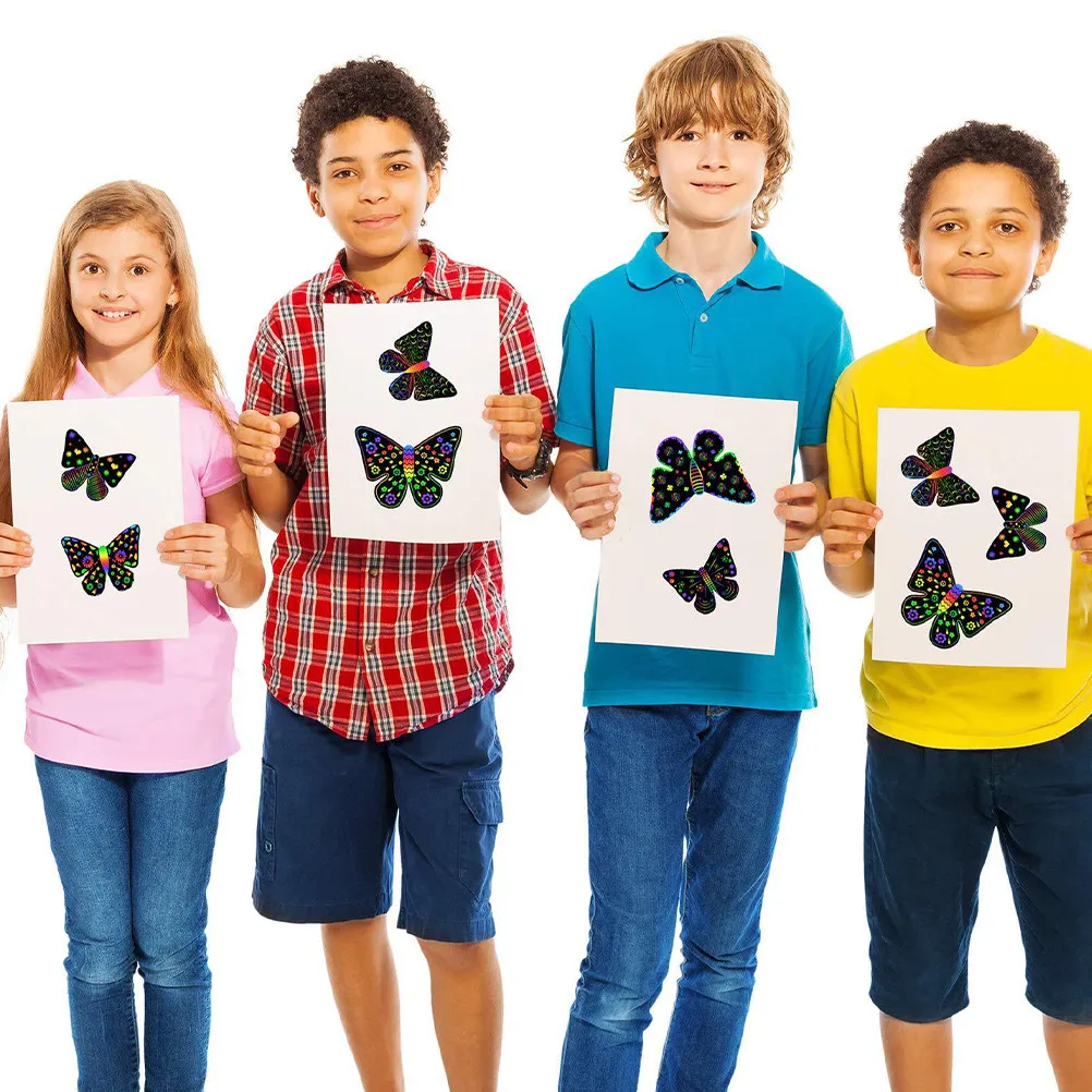 1Set Butterfly Shaped Scratch Paper DIY Creative Art Painting Craft for Kids Hand Eye Coordination Party Supplies Festival Fun
1Set Butterfly Shaped Scratch Paper DIY Creative Art Painting Craft for Kids Hand Eye Coordination Party Supplies Festival Fun