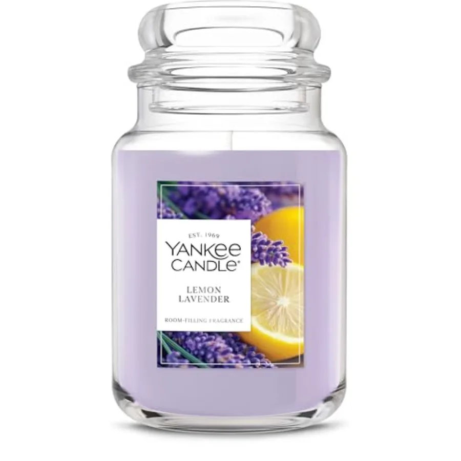 Lemon Lavender Scented Candle, 22oz Large Jar with up to 150 Hour Burn Time, Giftable, Birthdays
Lemon Lavender Scented Candle, 22oz Large Jar with up to 150 Hour Burn Time, Giftable, Birthdays