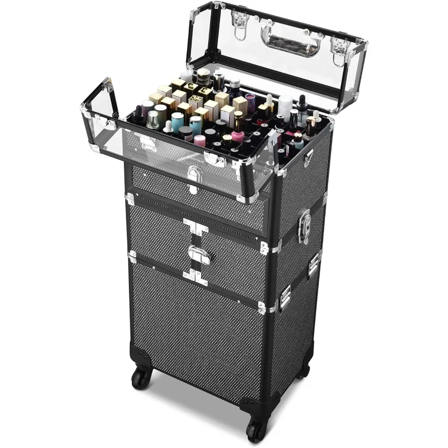 2в1 органайзер для лака для ногтей, чехол для макияжа на колесиках, маникюрная косметическая тележка, дорожный органайзер, чехол для ногтей с прозрачной крышкой, удлиненный
2в1 органайзер для лака для ногтей, чехол для макияжа на колесиках, маникюрная косметическая тележка, дорожный органайзер, чехол для ногтей с прозрачной крышкой, удлиненный