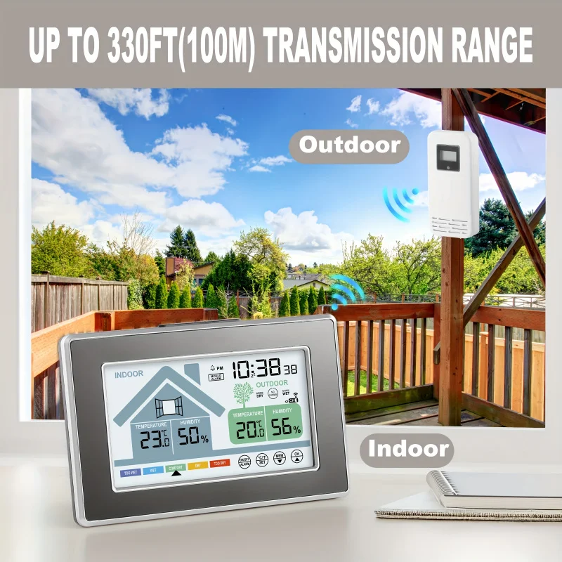 Портативный комнатный цифровой термометр и гигрометр, высокоточный монитор воздуха для измерения влажности и температуры
Портативный комнатный цифровой термометр и гигрометр, высокоточный монитор воздуха для измерения влажности и температуры