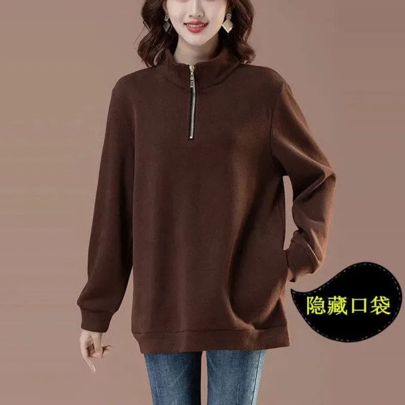 Pure Cotton Hatless Sweatshirt for Women in Autumn and Winter New Casual Fashion Dress Long-sleeved T-shirt Versatile Top
Pure Cotton Hatless Sweatshirt for Women in Autumn and Winter New Casual Fashion Dress Long-sleeved T-shirt Versatile Top