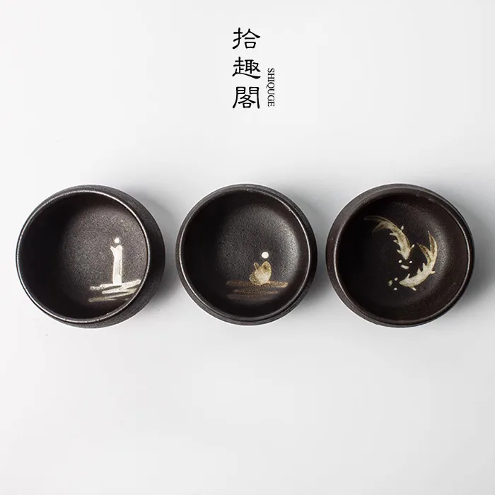 Чайные чашки из грубой керамики ручной работы, дегустационные креативные наборы Zen Pu Erh Kung Fu с ручной росписью
Чайные чашки из грубой керамики ручной работы, дегустационные креативные наборы Zen Pu Erh Kung Fu с ручной росписью