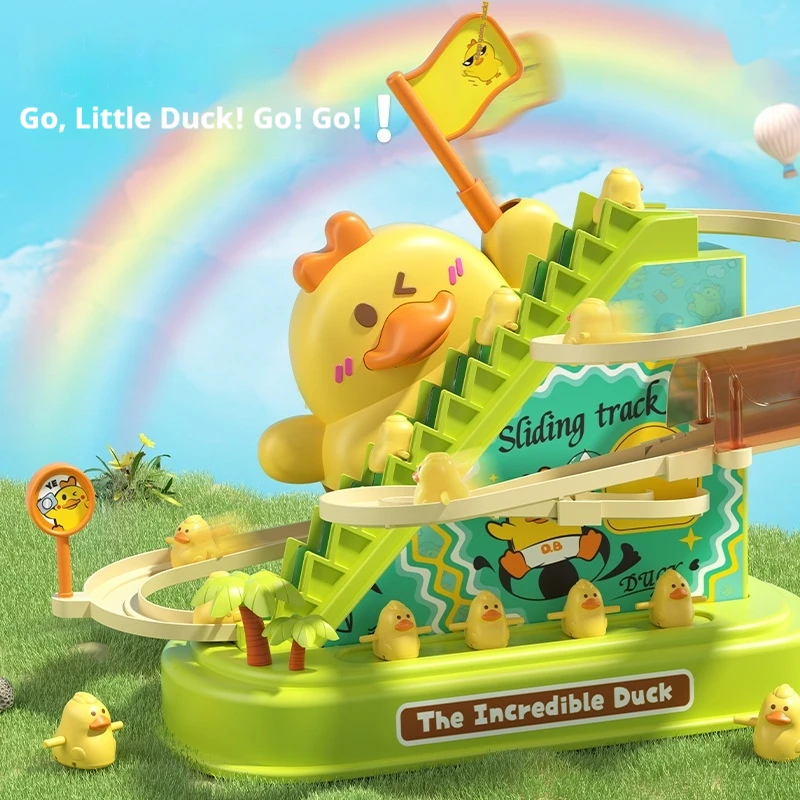 Новые милые лестницы для скалолазания утки, акустооптическая электрическая серия, вращающаяся направляющая для утенка, интерактивные детские подарки
Новые милые лестницы для скалолазания утки, акустооптическая электрическая серия, вращающаяся направляющая для утенка, интерактивные детские подарки