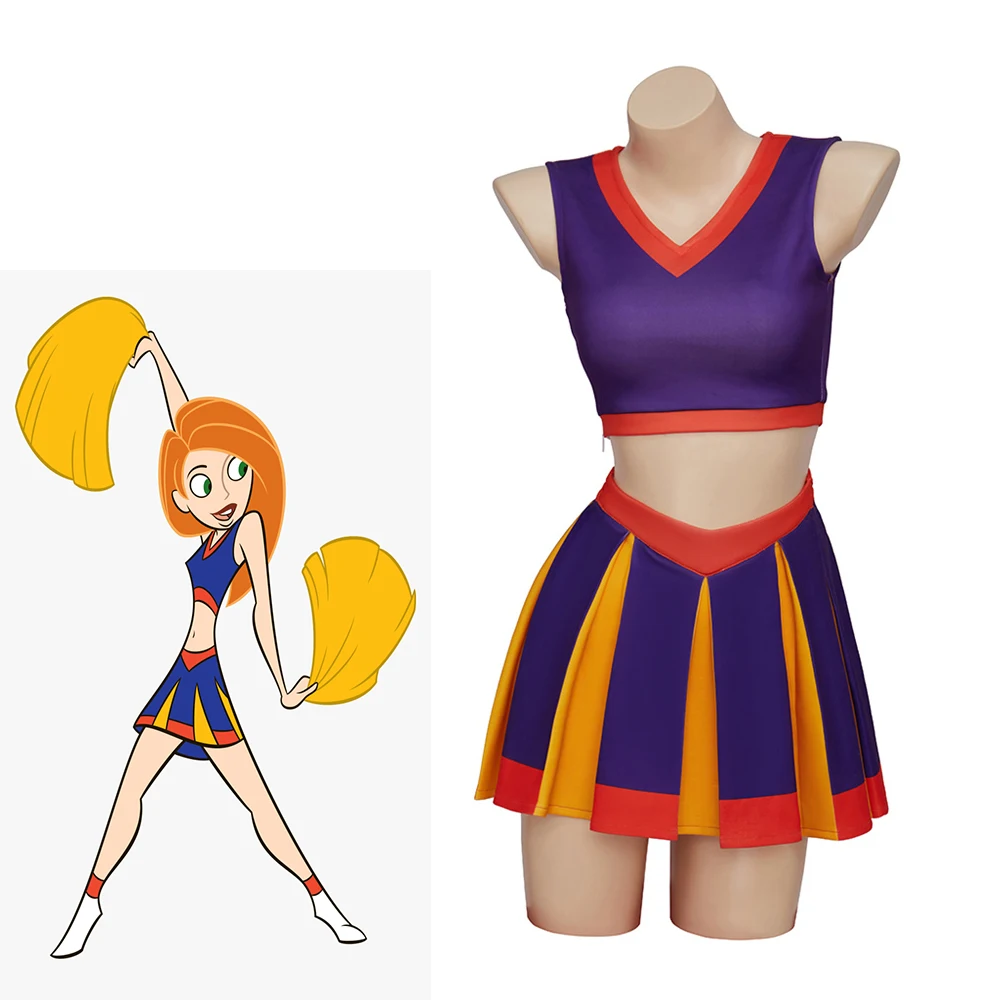 Anime Kim Cheerleader Uniform Women Girls Sexy Navel Vest Mini Pleated Skirts Halloween Party Cheerleading Sportswear Suit
Anime Kim Cheerleader Uniform Women Girls Sexy Navel Vest Mini Pleated Skirts Halloween Party Cheerleading Sportswear Suit