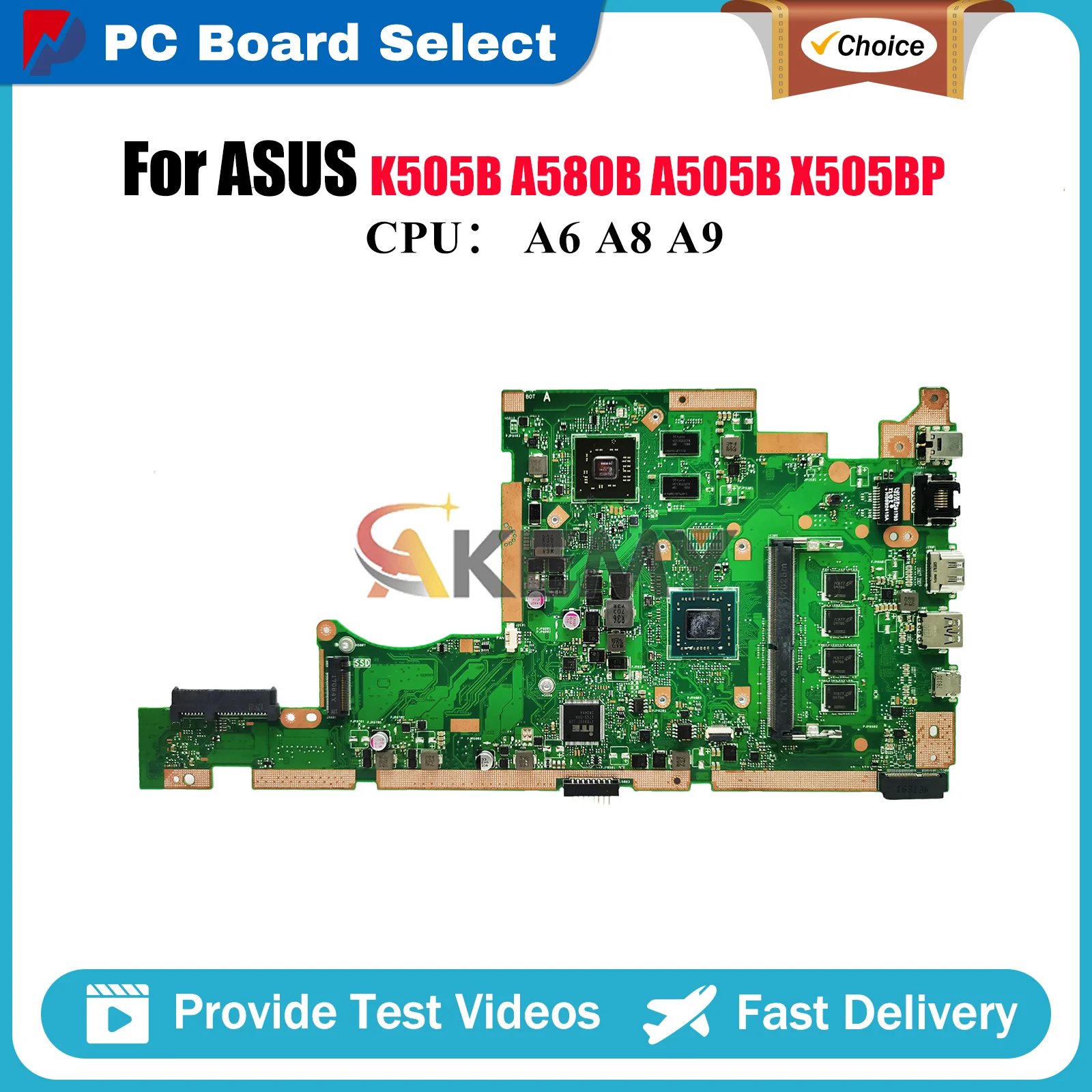 X505BP Материнская плата для ноутбука ASUS VivoBook X505BP V505B X505B K505B A505B A580B Материнская плата с процессором A6 A8 A9 100% tests OK stk
X505BP Материнская плата для ноутбука ASUS VivoBook X505BP V505B X505B K505B A505B A580B Материнская плата с процессором A6 A8 A9 100% tests OK stk