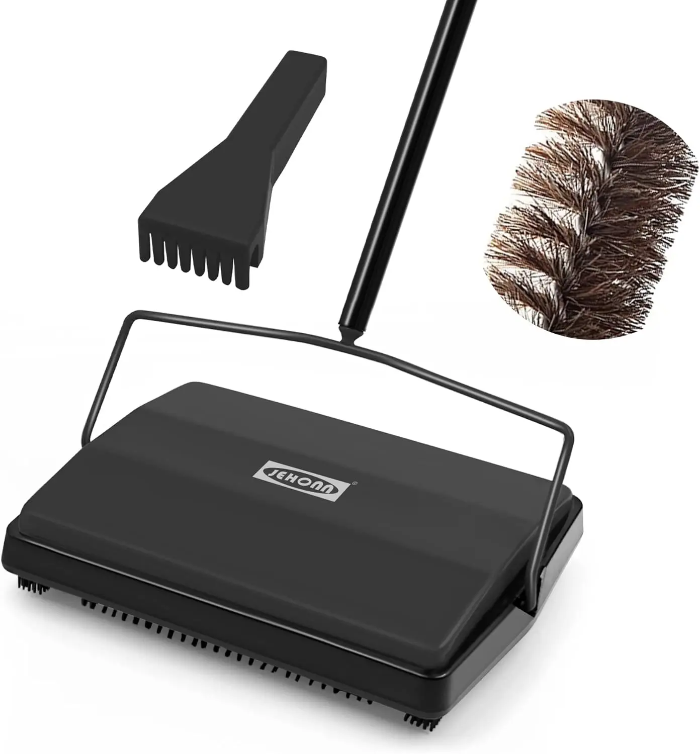 Carpet Floor Sweeper Manual with Horsehair, Non Electric Quite Rug Roller Brush Push for Cleaning Pet Hair, Loose Debris, Lint (
Carpet Floor Sweeper Manual with Horsehair, Non Electric Quite Rug Roller Brush Push for Cleaning Pet Hair, Loose Debris, Lint (