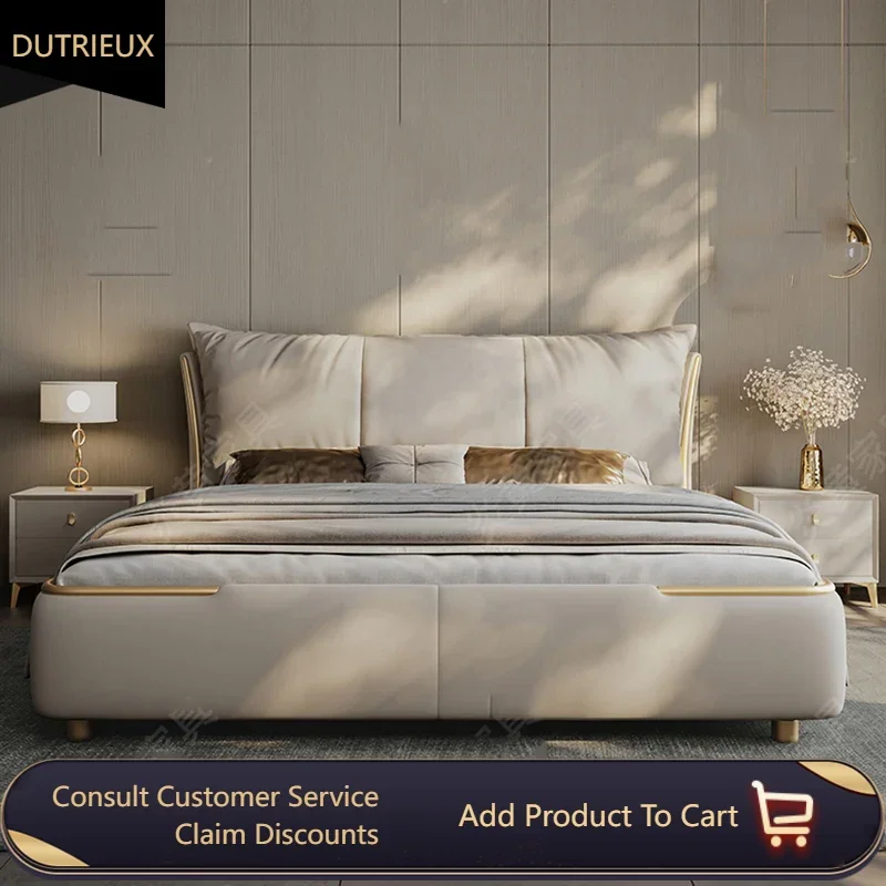 Luxury European Double Bed King Wood Nordic Queen Size Double Bed Floor Modular Storage Cama Matrimonial Furniture For Bedroom
Luxury European Double Bed King Wood Nordic Queen Size Double Bed Floor Modular Storage Cama Matrimonial Furniture For Bedroom