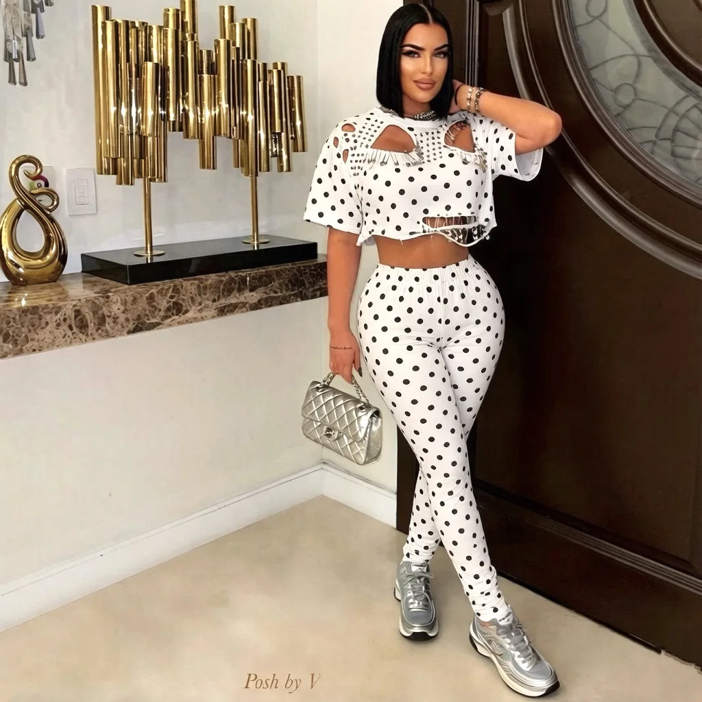 STYLISH LADY Polka Dot 2 Piece Set Cut Out Crop Top and High Waist Leggings 2026 Summer Women Casual Party Streetwear Outfit
STYLISH LADY Polka Dot 2 Piece Set Cut Out Crop Top and High Waist Leggings 2026 Summer Women Casual Party Streetwear Outfit