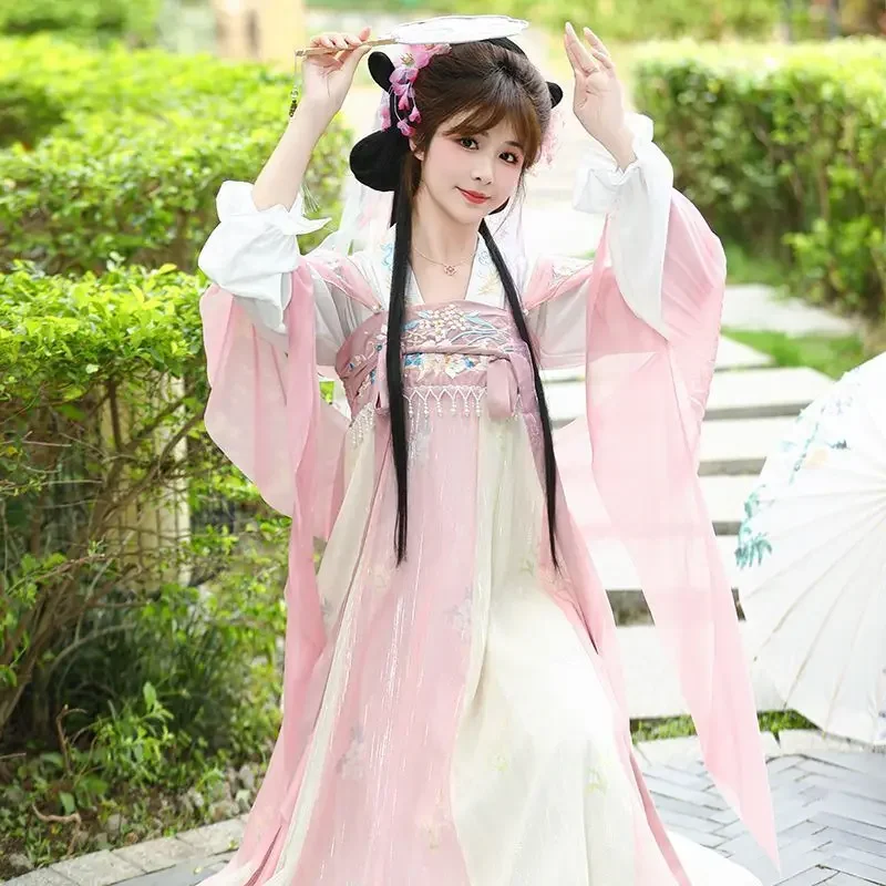 2025Hanfu Women's Heavy Industry Embroidery Tang Dynasty Chest Length Hezi Skirt With Immortal Elements Improvement Hanfu
2025Hanfu Women's Heavy Industry Embroidery Tang Dynasty Chest Length Hezi Skirt With Immortal Elements Improvement Hanfu
