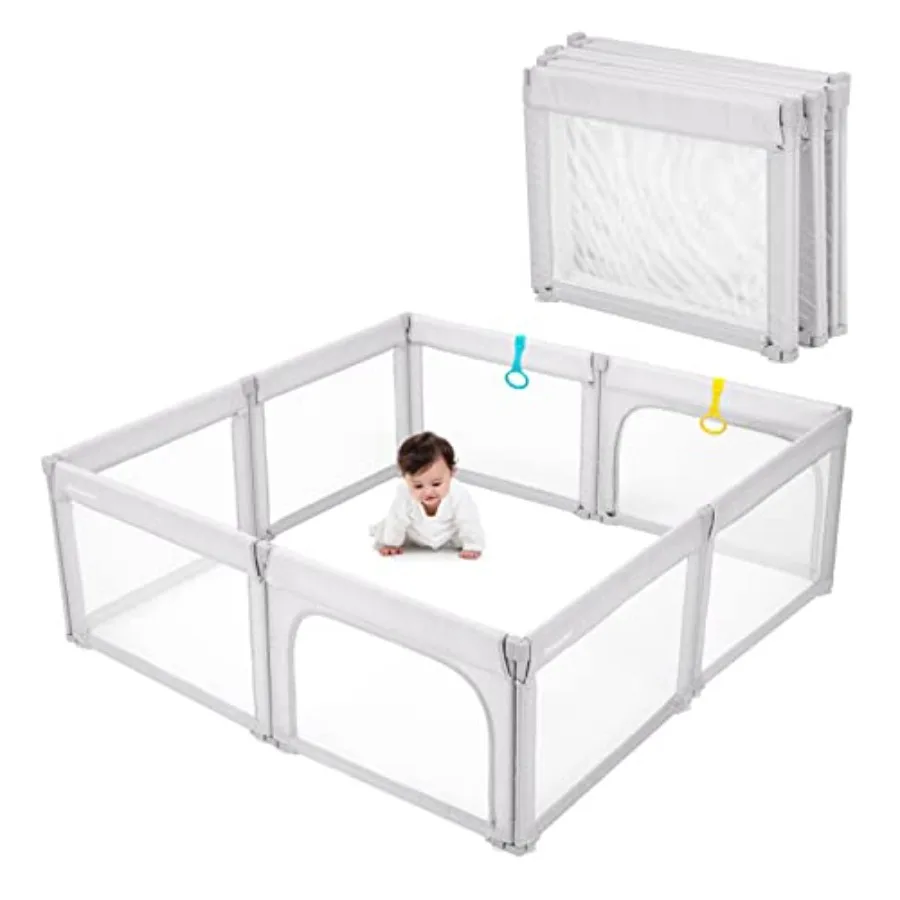 Foldable 71"x79" Baby Playpen – 8-Panel Breathable Mesh Play Yard with Shape-Flex Design, Easy No-Tools Setup & Portable Storage
Foldable 71"x79" Baby Playpen – 8-Panel Breathable Mesh Play Yard with Shape-Flex Design, Easy No-Tools Setup & Portable Storage