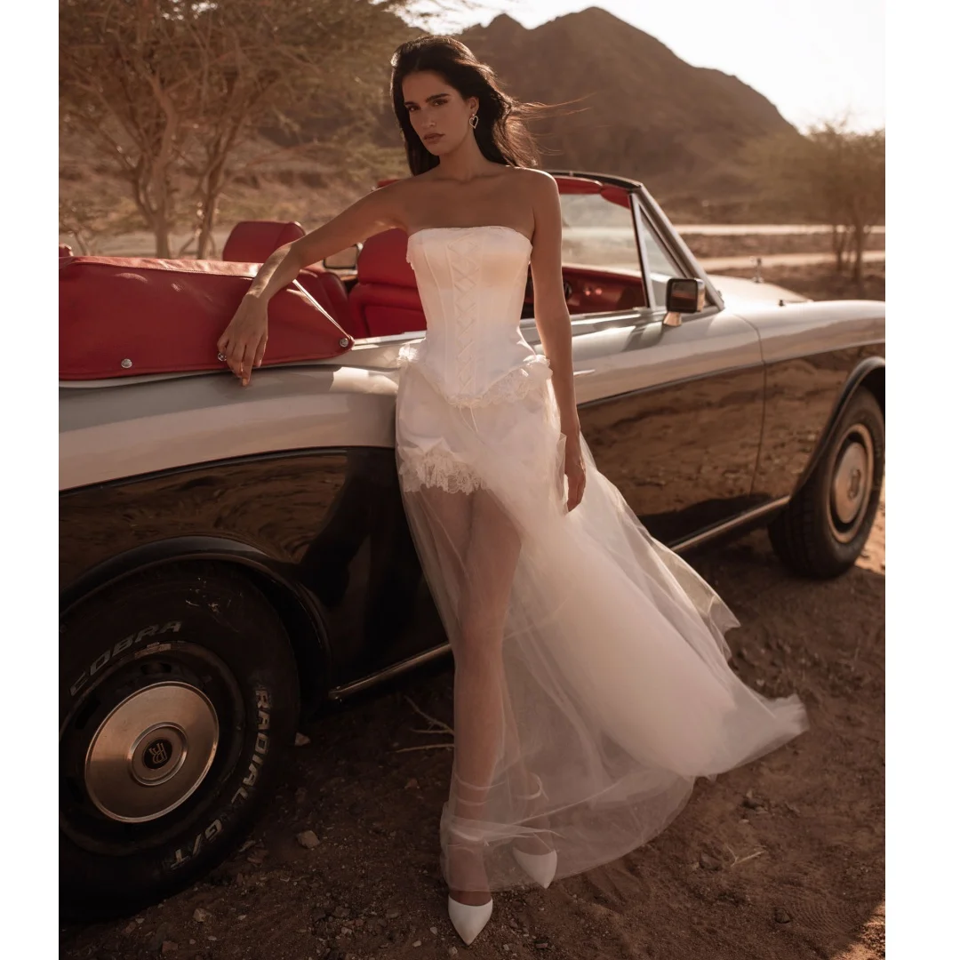 Simple White Women Wedding Dresses Sweetheart Stain Mermaid Bridal Gown Modern Floor Length Robes do Soriee Customized
Simple White Women Wedding Dresses Sweetheart Stain Mermaid Bridal Gown Modern Floor Length Robes do Soriee Customized