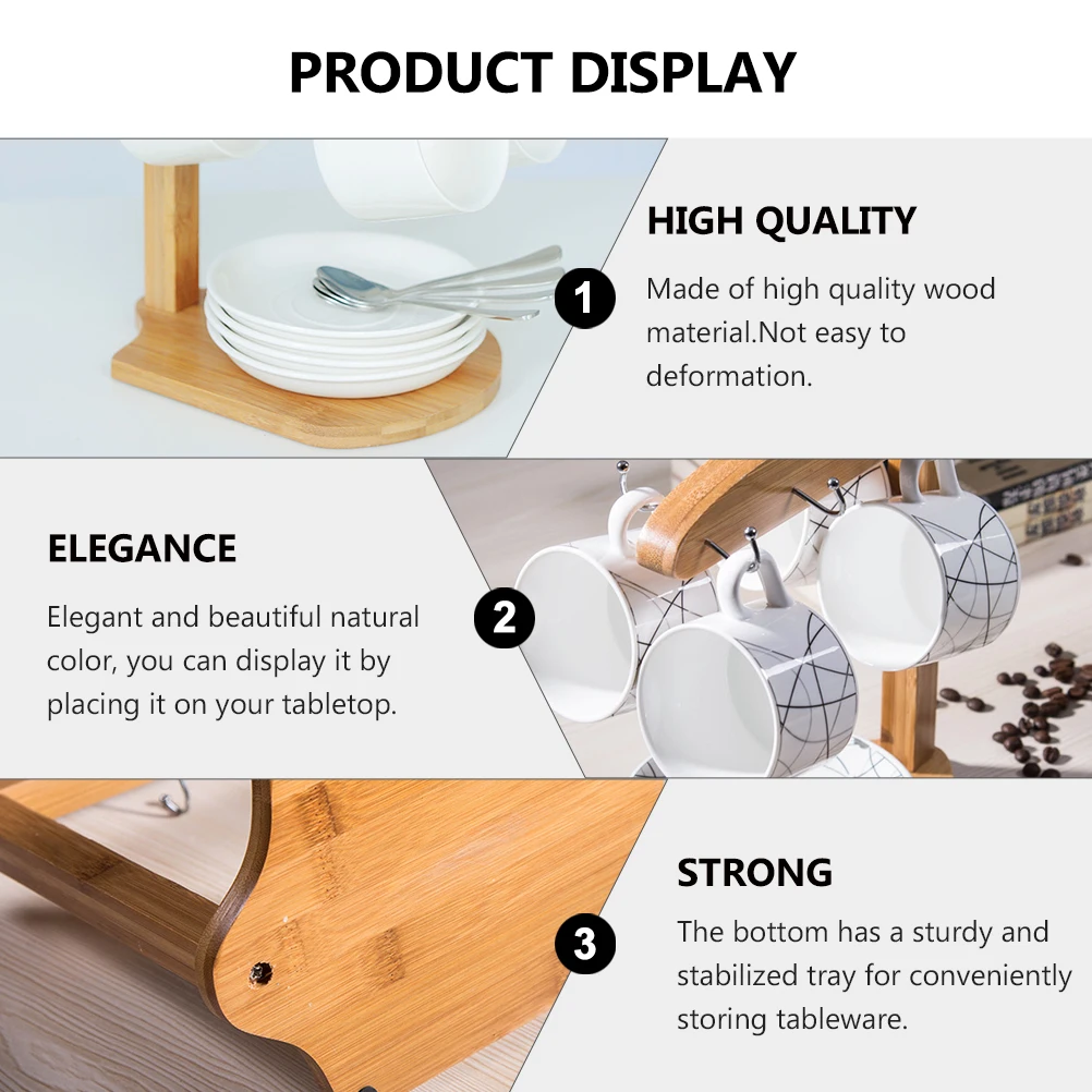 6PCS Bamboo Cup Holder Rack Mug Storage ganizer Coffee Cup Stand Wooden Household Display Shelf Tableware Holder for Kitchen
6PCS Bamboo Cup Holder Rack Mug Storage ganizer Coffee Cup Stand Wooden Household Display Shelf Tableware Holder for Kitchen