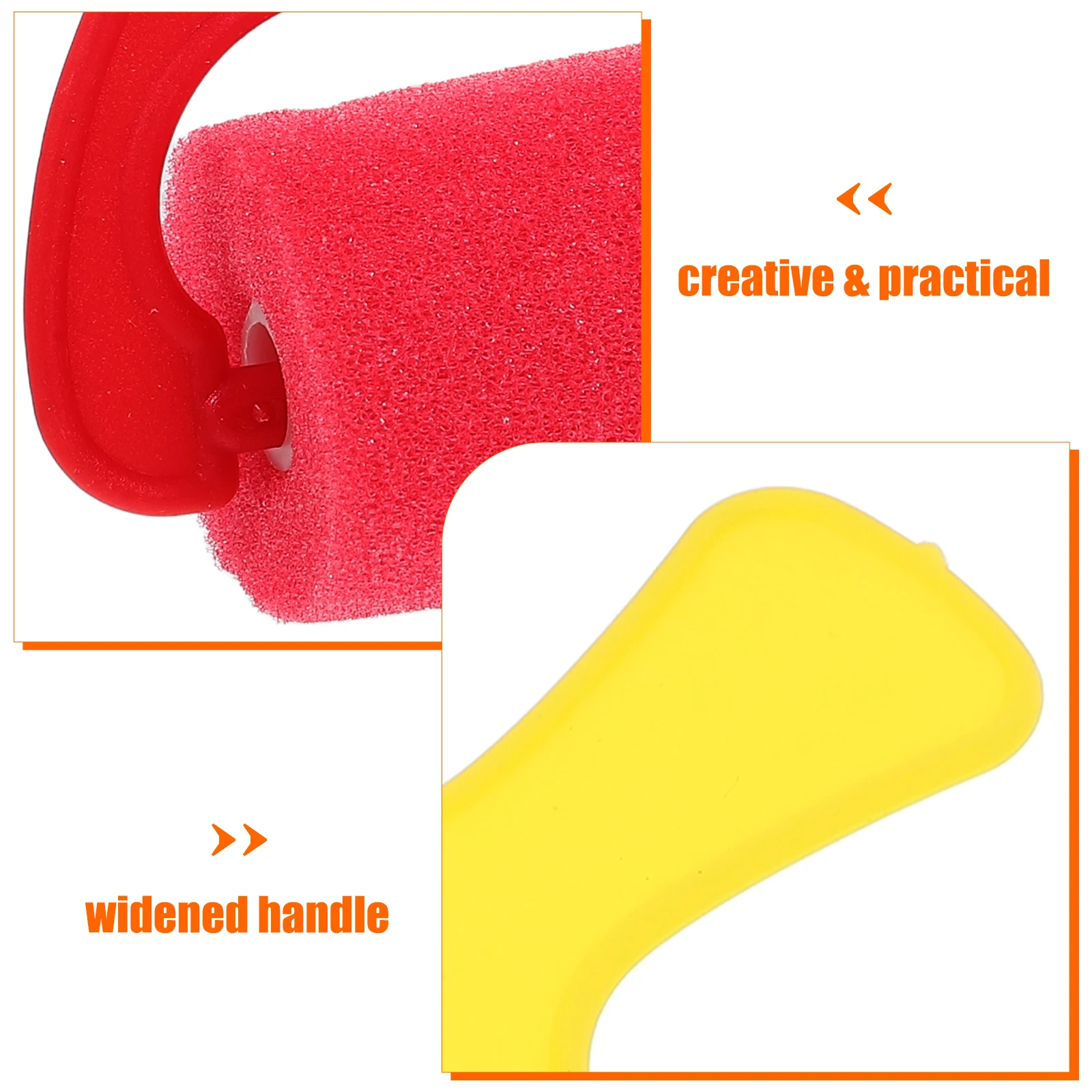 4pcs Wide Handle Paint Roller Sponge Painting Tools Set For Oil Watercolor Acrylic Crafts Portable Diy Art Roller Kit
4pcs Wide Handle Paint Roller Sponge Painting Tools Set For Oil Watercolor Acrylic Crafts Portable Diy Art Roller Kit