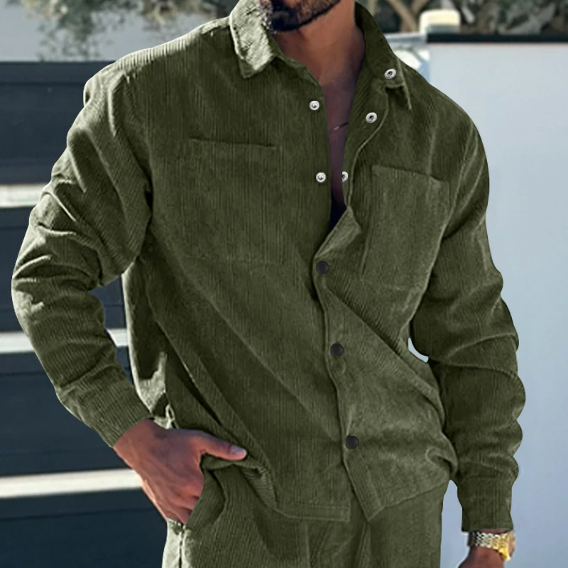 2024 Spring Mens Casual Corduroy Shirts Streetwear Vintage Turn-down Collar Buttoned Mens Shirt Tops Fashion Pockets Cargo Shirt
2024 Spring Mens Casual Corduroy Shirts Streetwear Vintage Turn-down Collar Buttoned Mens Shirt Tops Fashion Pockets Cargo Shirt