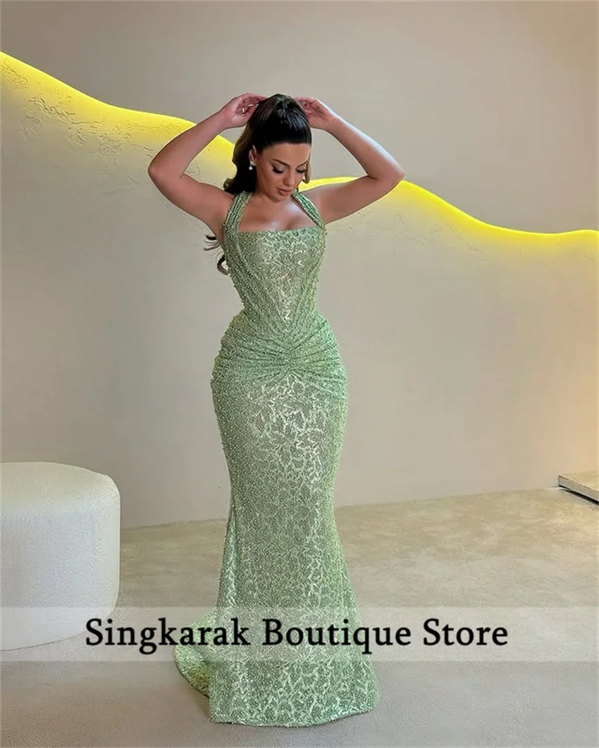 New Design Green Prom Gown Evening Dress Beading Pearls Party Prom Dress For Women Robes De Soirée Customized
New Design Green Prom Gown Evening Dress Beading Pearls Party Prom Dress For Women Robes De Soirée Customized