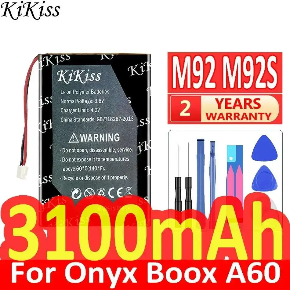3100 мАч для Onyx Boox A60 M92 M92S, быстрая зарядка E-аккумулятор для чтения книг, длительный срок службы
3100 мАч для Onyx Boox A60 M92 M92S, быстрая зарядка E-аккумулятор для чтения книг, длительный срок службы