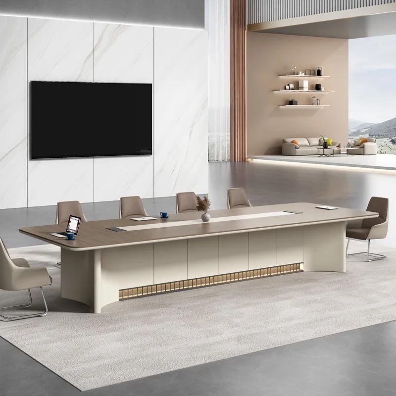 Light luxury high sense negotiation reception conference training table long table simple modern table and chair combination
Light luxury high sense negotiation reception conference training table long table simple modern table and chair combination