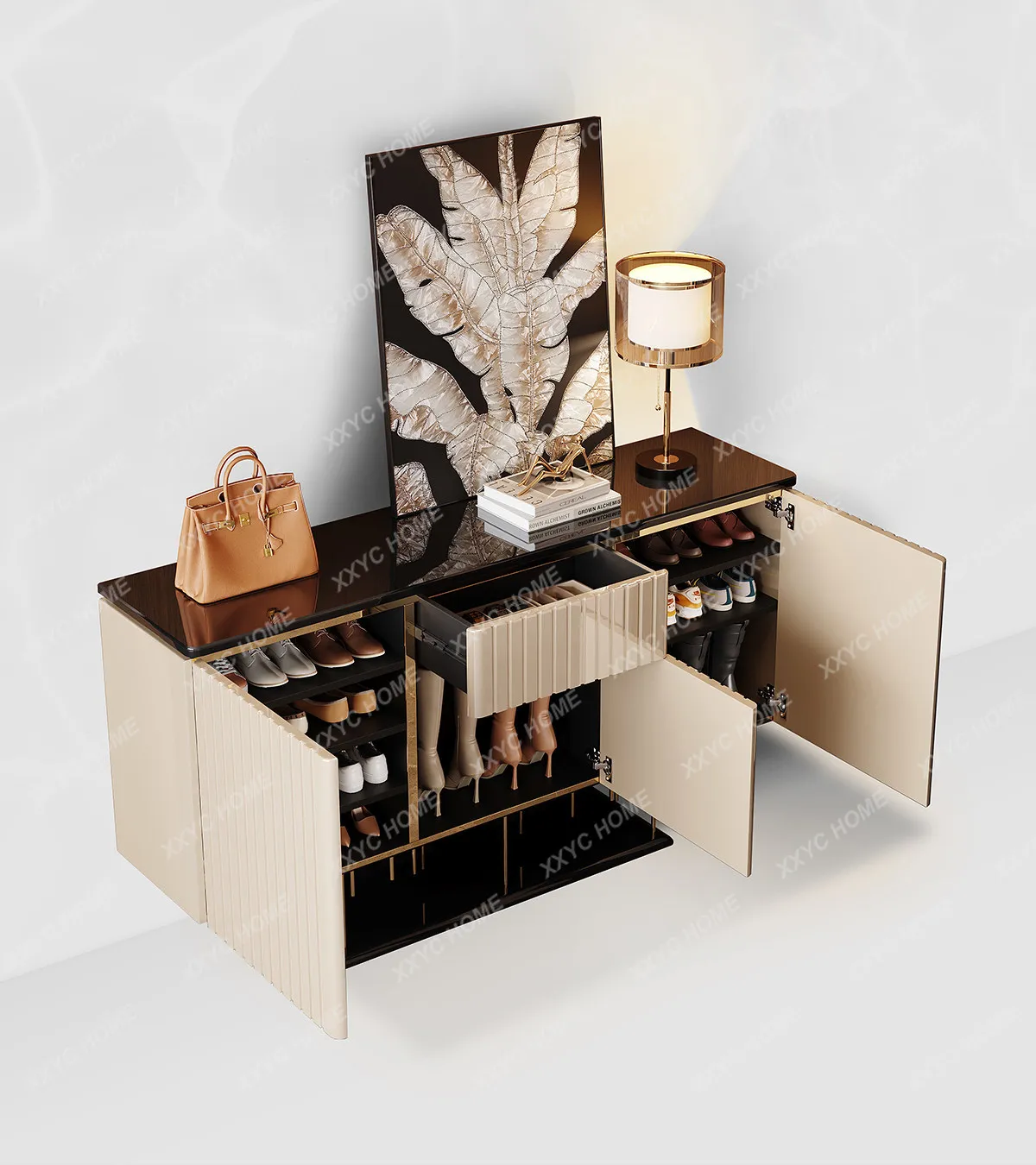 Light Luxury Shoe Cabinet High-end Sense Of Home Entrance Modern High-end Solid Wood Entrance Cabinet Integrated
Light Luxury Shoe Cabinet High-end Sense Of Home Entrance Modern High-end Solid Wood Entrance Cabinet Integrated
