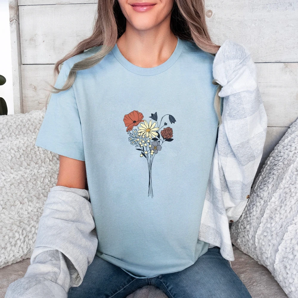 Women Fashion Basic Cotton T-shirt Trendy Y2K Graphic Short Sleeve Top Crew Neck Soft Material Perfect Matching All Bottom Types
Women Fashion Basic Cotton T-shirt Trendy Y2K Graphic Short Sleeve Top Crew Neck Soft Material Perfect Matching All Bottom Types