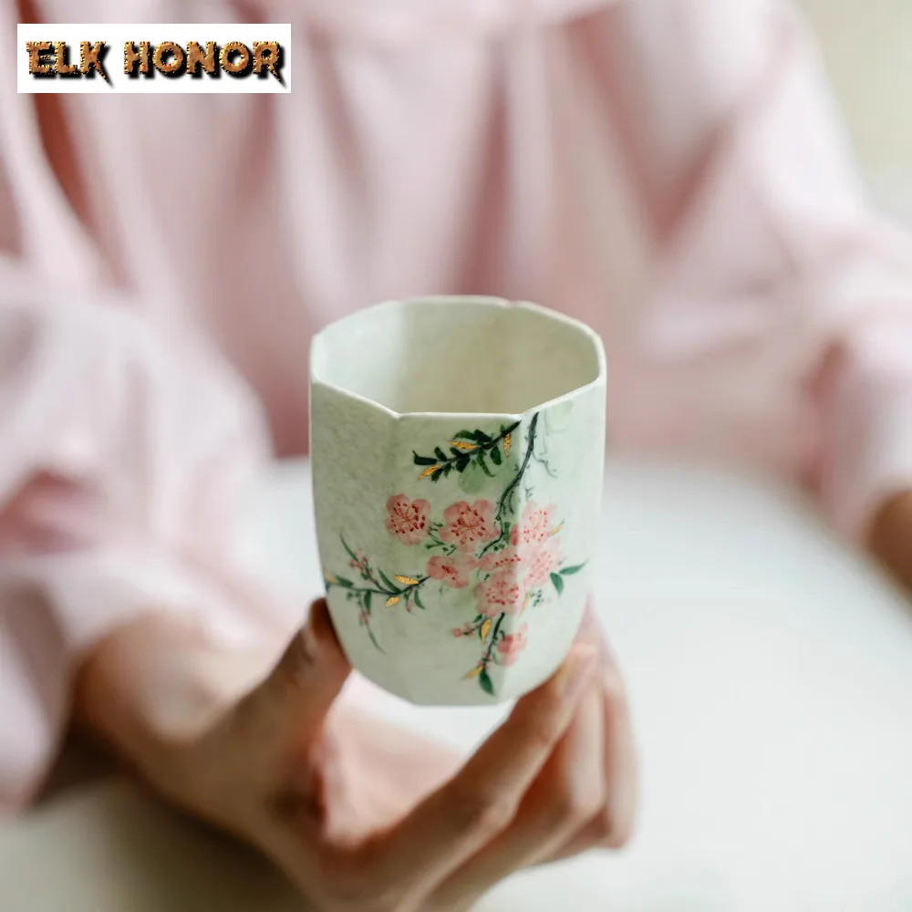 180ml Hand-painted Peach Blossom Teacup Aesthetic Tea Bowl Single Cups Tea-tasting Personal Cup Jianzhan Master Cups Teaset Gift
180ml Hand-painted Peach Blossom Teacup Aesthetic Tea Bowl Single Cups Tea-tasting Personal Cup Jianzhan Master Cups Teaset Gift