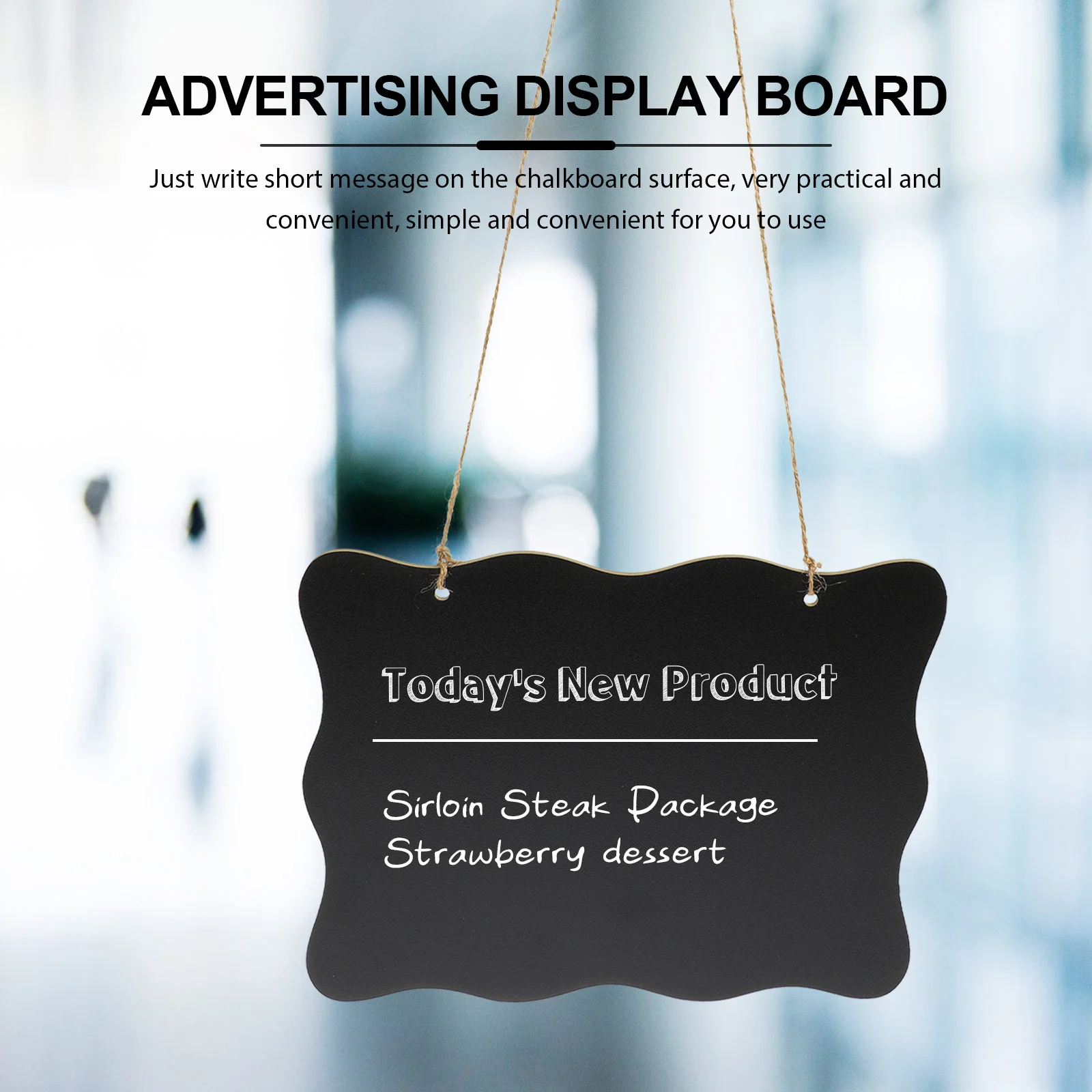 Wall Hanging Chalkboard Sign Double Sided Memo Board Small Writable Door Message Board Decorative Hanging Blackboard for Home
Wall Hanging Chalkboard Sign Double Sided Memo Board Small Writable Door Message Board Decorative Hanging Blackboard for Home