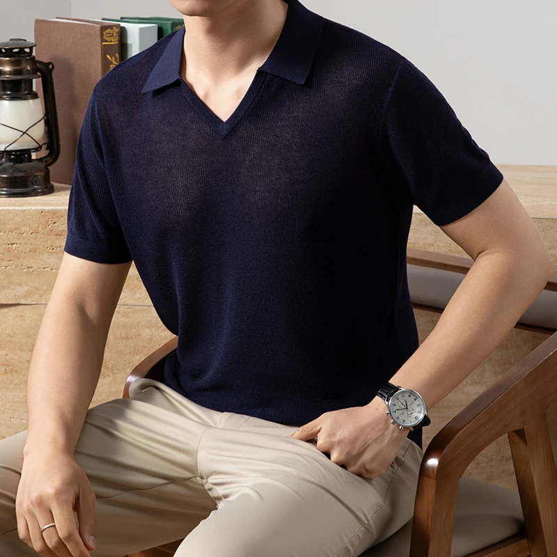 Good Breatable Linen Knitting T-shirt Men 2026 Summer Lyocell Thin Knitwear Short Sleeve Comfortable Knit T-shirt Pullovers
Good Breatable Linen Knitting T-shirt Men 2026 Summer Lyocell Thin Knitwear Short Sleeve Comfortable Knit T-shirt Pullovers