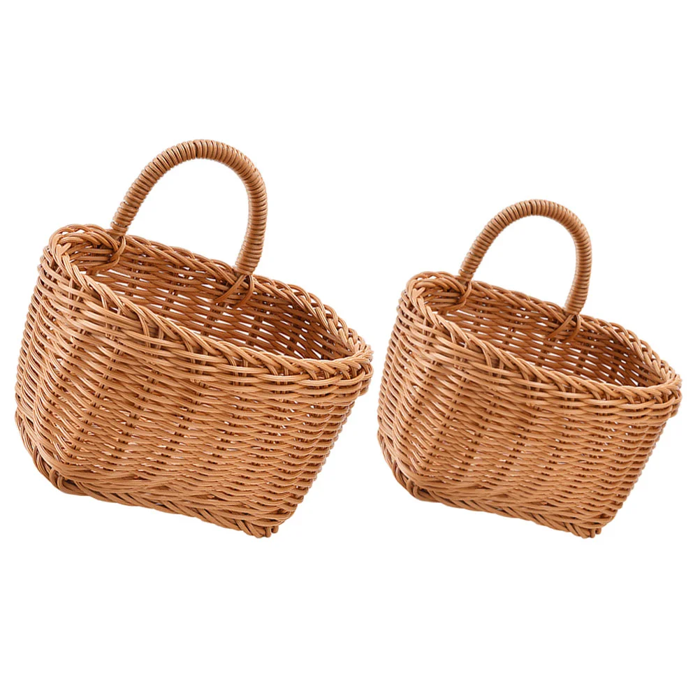 2 Pcs Portable Flower Basket Large Woven Baskets for Storage Hanging Vegetable Ginger Wall
2 Pcs Portable Flower Basket Large Woven Baskets for Storage Hanging Vegetable Ginger Wall