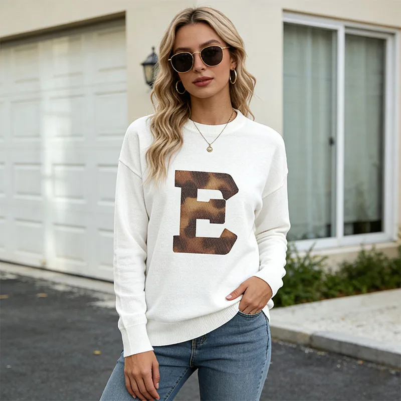 Y2K свободный свитер, топы с длинными рукавами, 26 букв, зимний графический модный пуловер, уличная одежда, винтажный леопардовый узор, буквенный принт
Y2K свободный свитер, топы с длинными рукавами, 26 букв, зимний графический модный пуловер, уличная одежда, винтажный леопардовый узор, буквенный принт