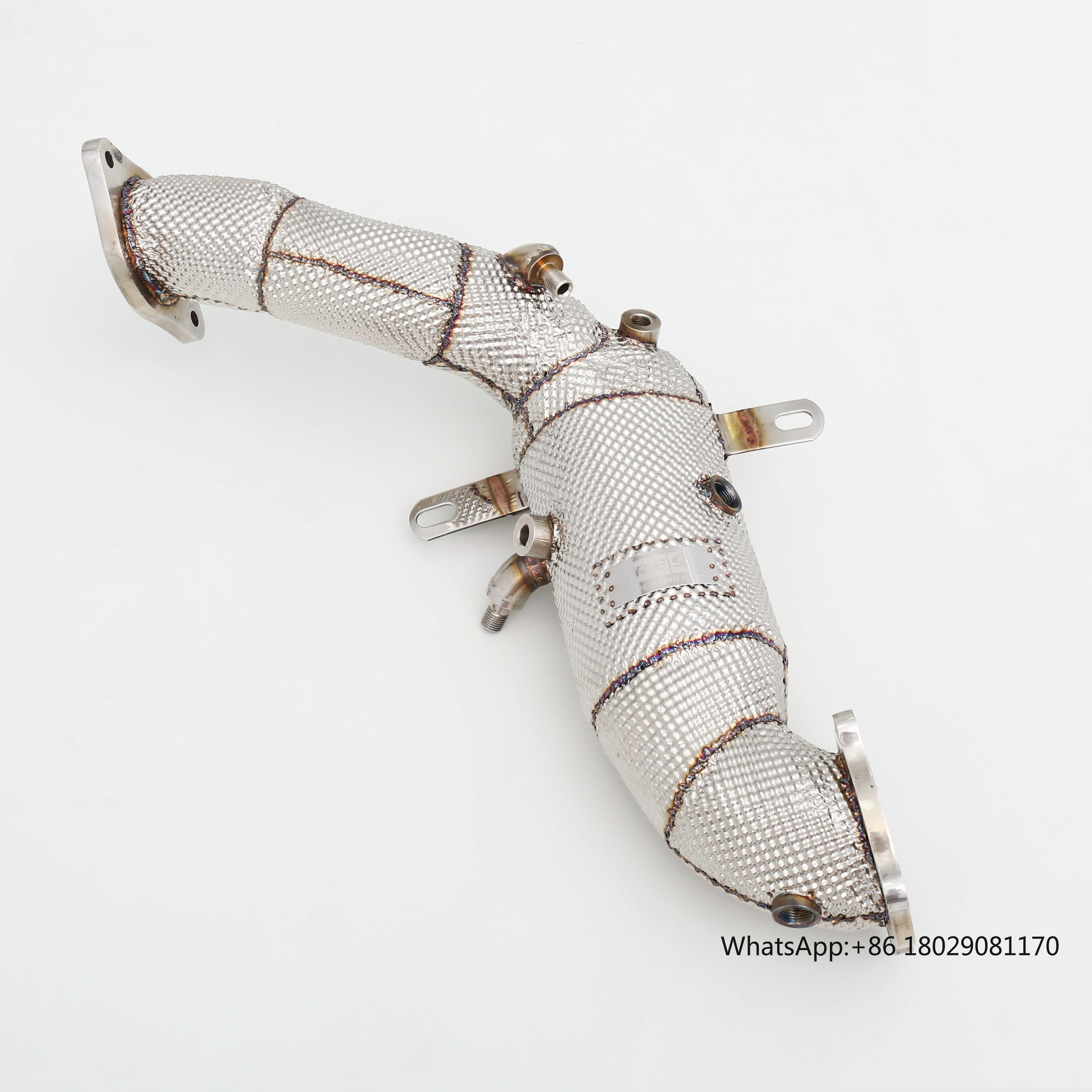 Custom 304 Stainless Steel Catless Decat Downpipe with Heatshield Specifically Designed for Maserati Ghibli 2.0T Exhaust Pipes
Custom 304 Stainless Steel Catless Decat Downpipe with Heatshield Specifically Designed for Maserati Ghibli 2.0T Exhaust Pipes