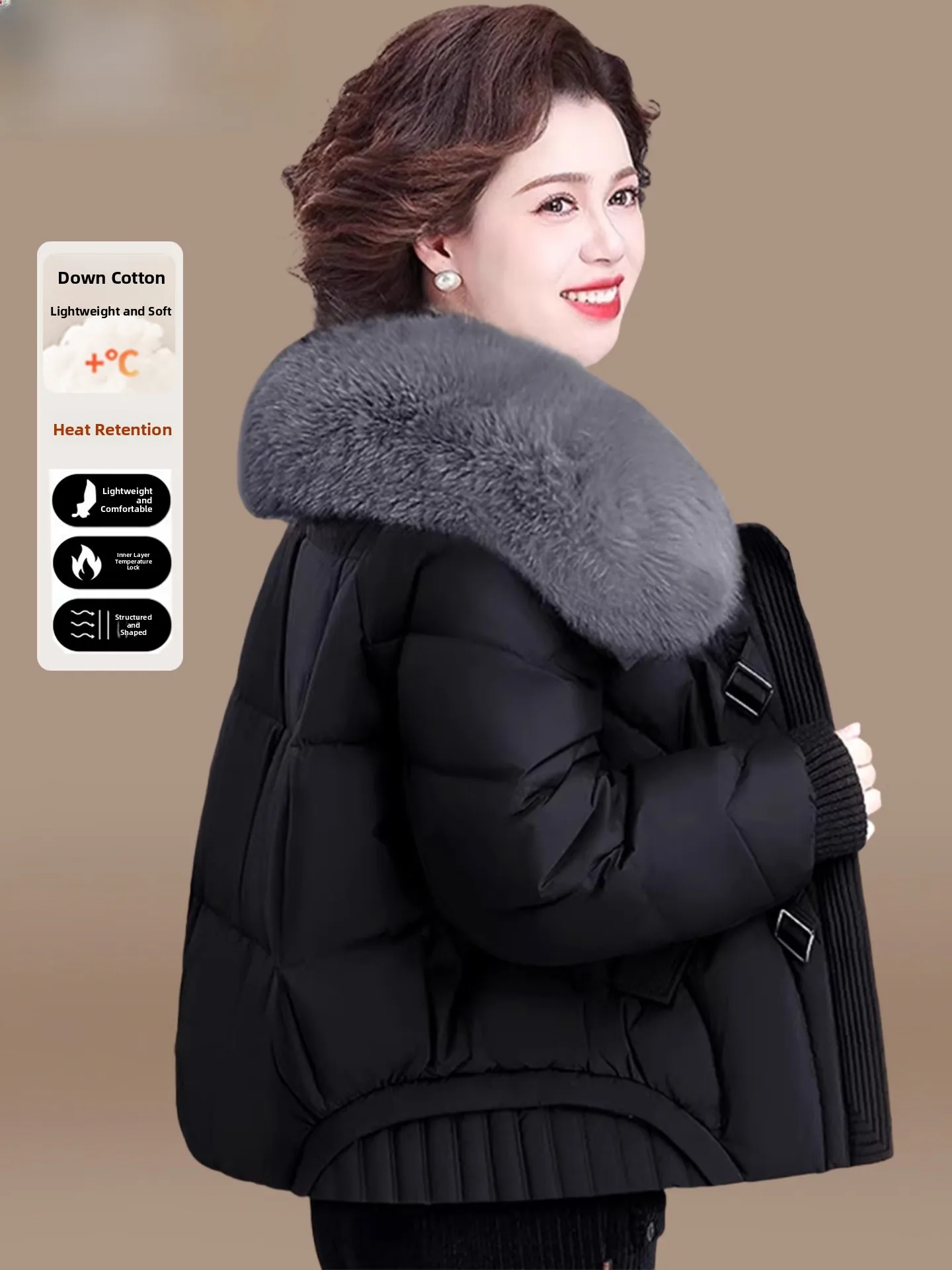 Winter Coat ort down Cotton Jaet for Small Mothers Middle Aged And ly Women Casual Sle Windproof Warmth Flap ket
Winter Coat ort down Cotton Jaet for Small Mothers Middle Aged And ly Women Casual Sle Windproof Warmth Flap ket