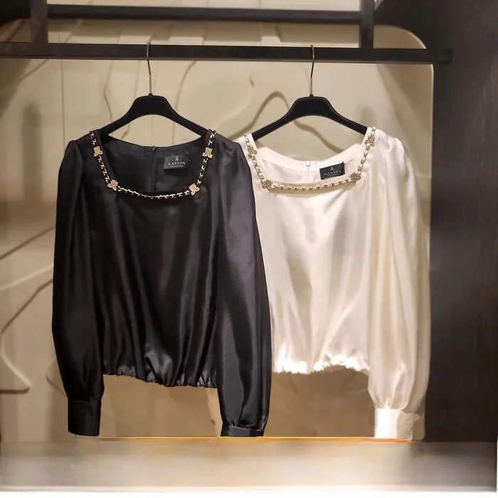 Ele Square Collar Elastic Chain Commute Versatile Slimming irt Korean Sle Long Sve ort Length Color
Ele Square Collar Elastic Chain Commute Versatile Slimming irt Korean Sle Long Sve ort Length Color