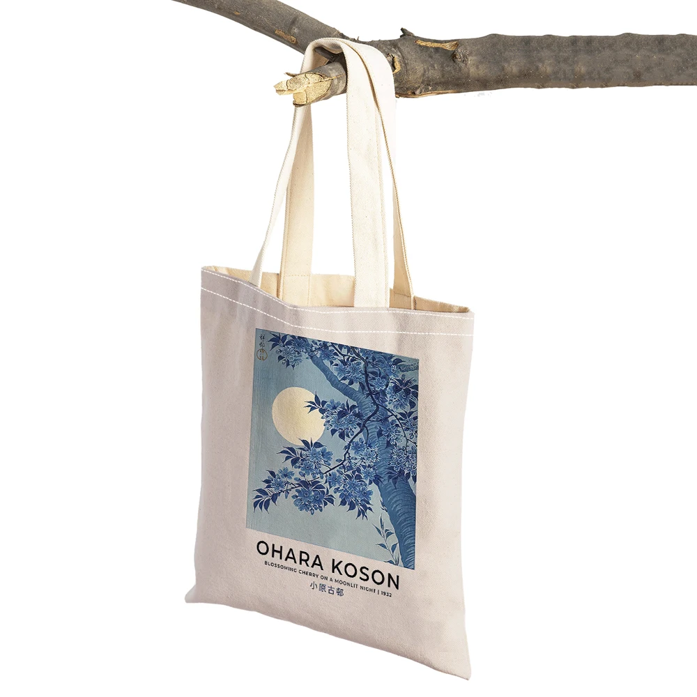 OHARA KOSON Lady Shopper Bags Japanese Flower Exhibition Art Double Print Women Shopping Bags Eco Girl Shoulder Tote Handbag
OHARA KOSON Lady Shopper Bags Japanese Flower Exhibition Art Double Print Women Shopping Bags Eco Girl Shoulder Tote Handbag