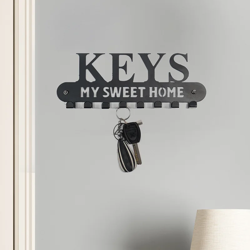 New Iron Art Hook Wall-Mounted KEYS Series Hanging Decoration Living Room Bedroom Entrance
New Iron Art Hook Wall-Mounted KEYS Series Hanging Decoration Living Room Bedroom Entrance