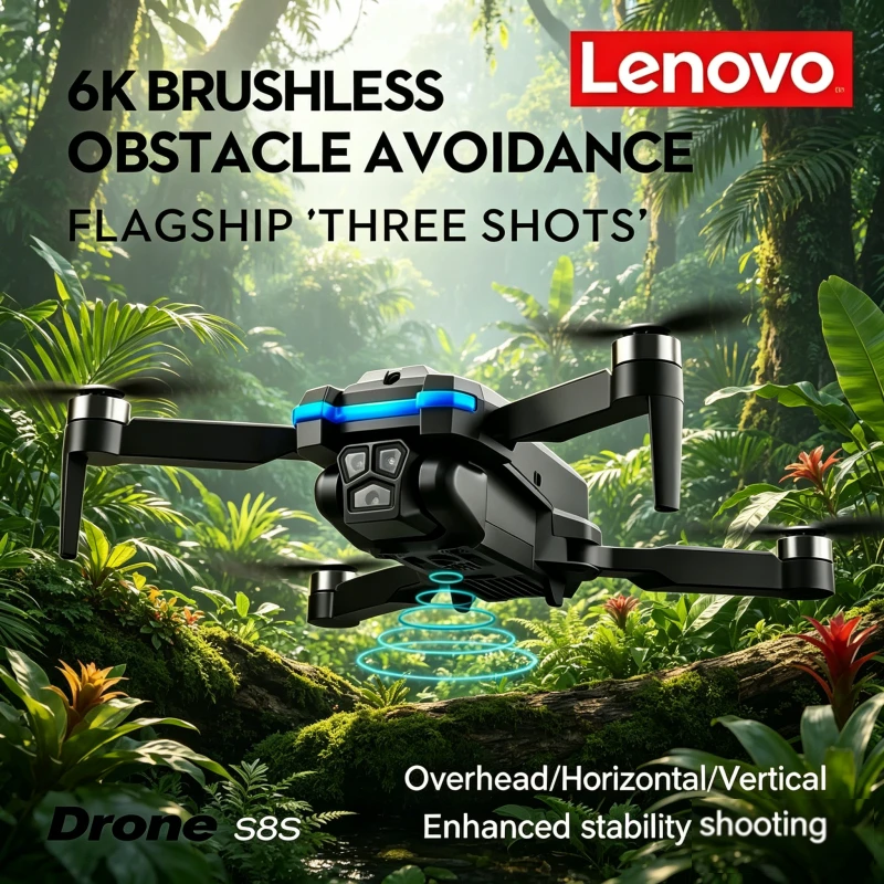 Lenovo S8S Foldable 8K Drone Triple Camera Brushless Motor Optical Flow Positioning Obstacle Avoidance WiFi FPV HD RC Quadcopter
Lenovo S8S Foldable 8K Drone Triple Camera Brushless Motor Optical Flow Positioning Obstacle Avoidance WiFi FPV HD RC Quadcopter
