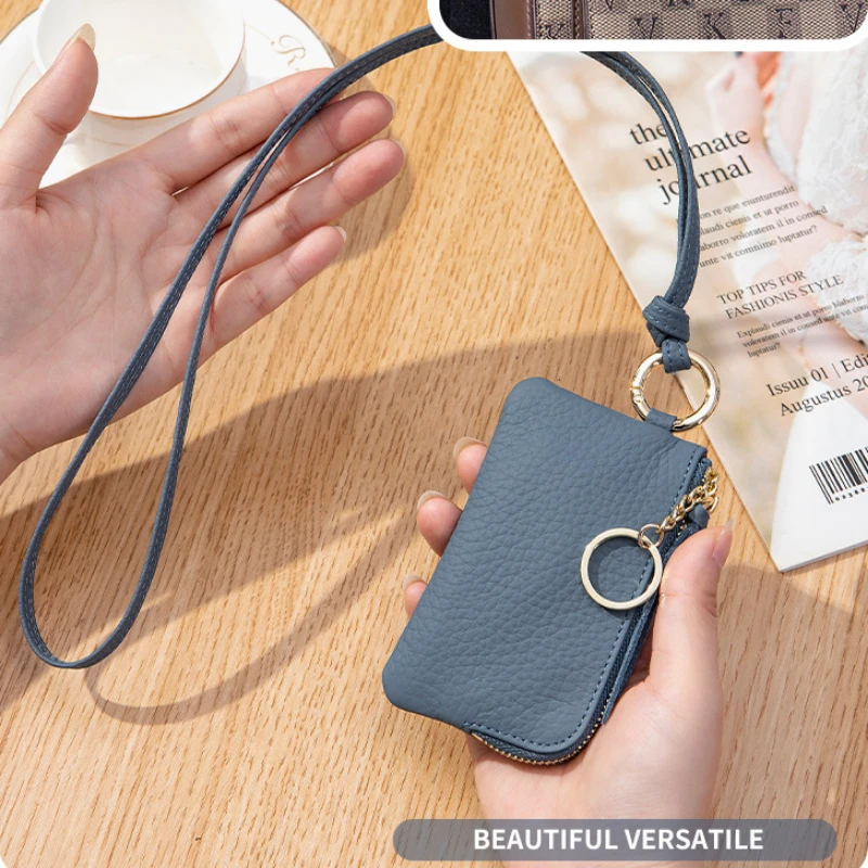 Coin Pouch Case Lanyard Cowhide Small Wallets Women Keyring Coin Holders with Neck Strap Outdoors Portable Coins Wallet
Coin Pouch Case Lanyard Cowhide Small Wallets Women Keyring Coin Holders with Neck Strap Outdoors Portable Coins Wallet