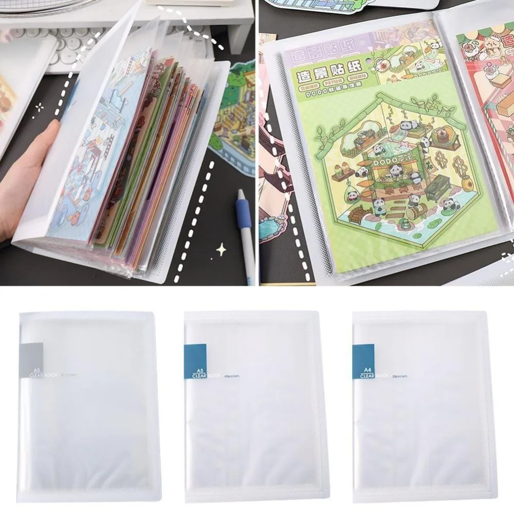 Portable 20/40 Pages Landscape Sticker Storage Book Transparent Large Capacity A4/A5 Sticker Organizer File Bag School Office
Portable 20/40 Pages Landscape Sticker Storage Book Transparent Large Capacity A4/A5 Sticker Organizer File Bag School Office
