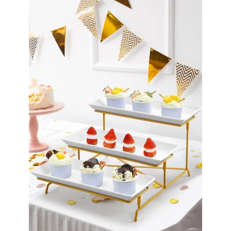 3 Tier Serving Tray Set 14 Inch Porcelain Tiered Serving Platters, Collapsible Sturdier Stand with Stable Cross Bars, Three
3 Tier Serving Tray Set 14 Inch Porcelain Tiered Serving Platters, Collapsible Sturdier Stand with Stable Cross Bars, Three